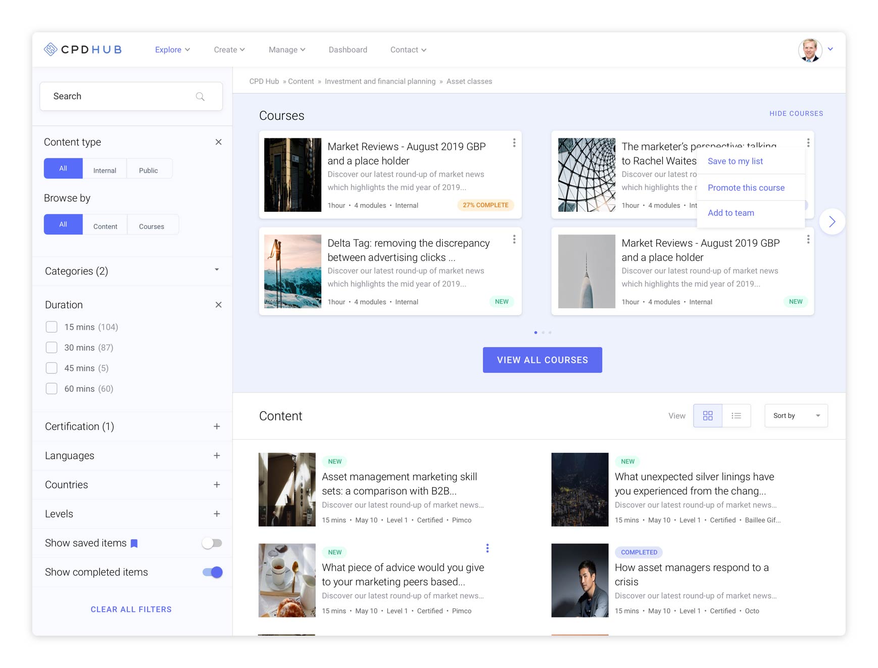 CPDHub app screenshot
